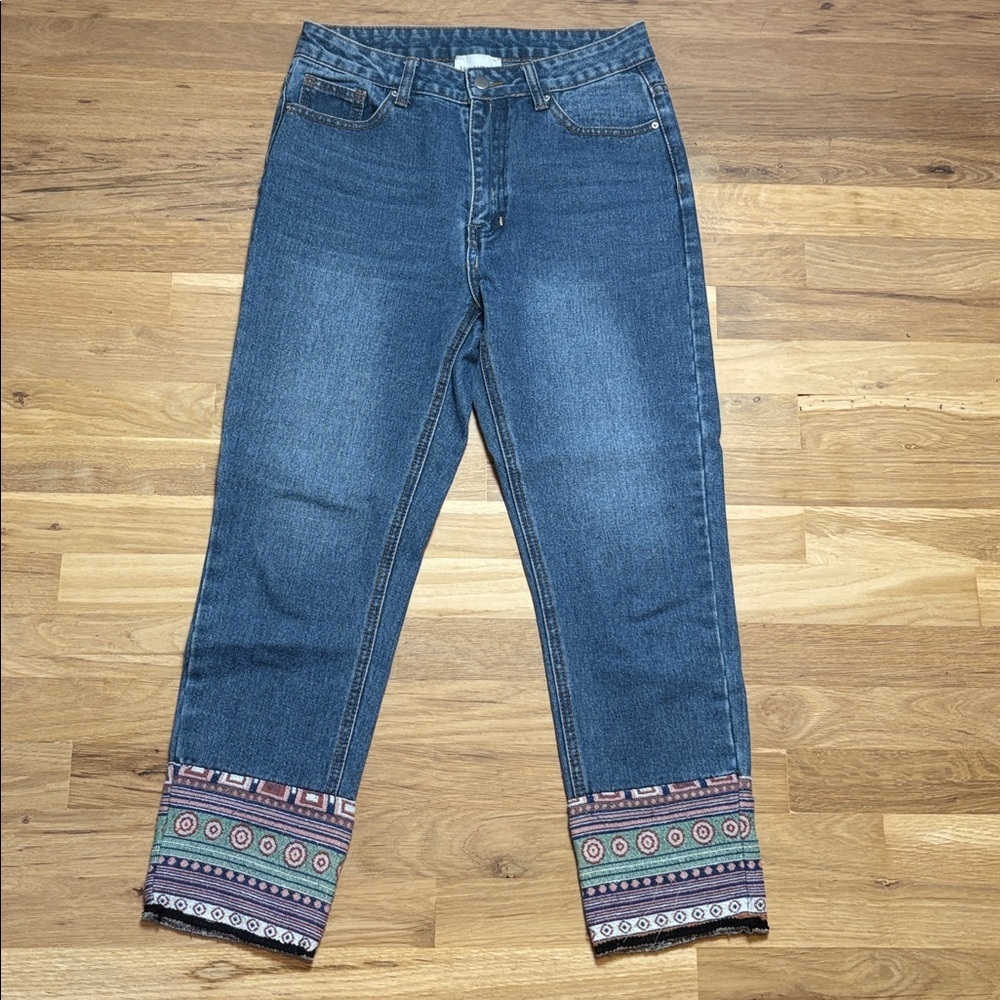 Hayden LA Classic Blue Denim Cropped Skinny Jeans Darling Hemline Women’s S